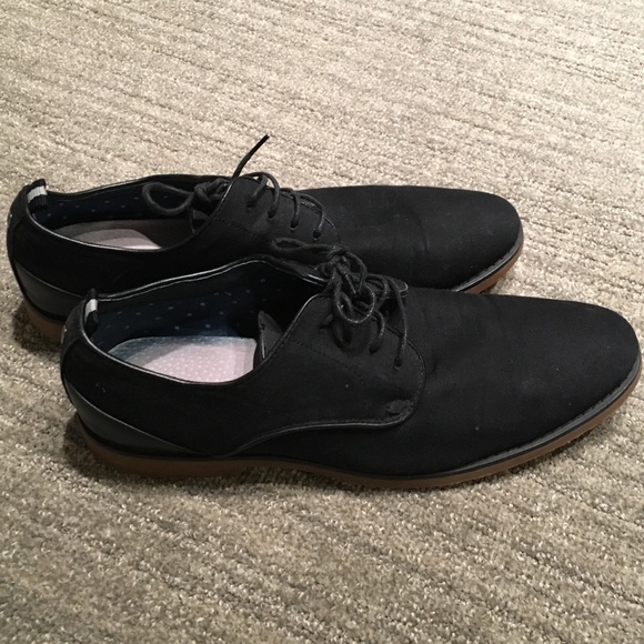 black canvas dress shoes
